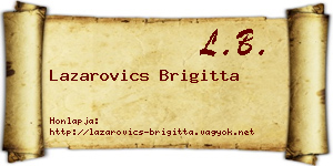 Lazarovics Brigitta névjegykártya